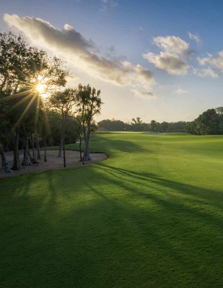 Imágenes del hoyo 1 para el campo de 18 hoyos de Golf Riviera Maya
