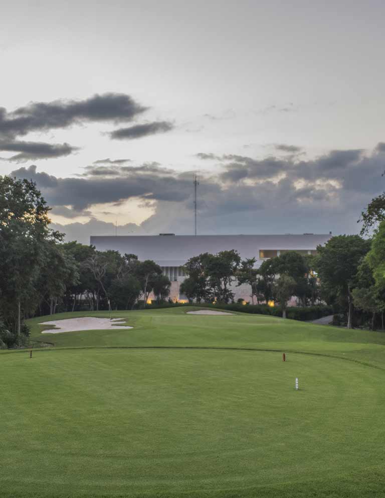 Imágenes del hoyo 9 para el campo de 9 hoyos de Golf Riviera Maya